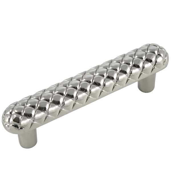 Mng 3" Quilted Pull, Polished Nickel, 4"o/a 15014
